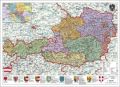 Stiefel Wandkarte Großformat Österreich, politisch, ohne Metallstäbe
