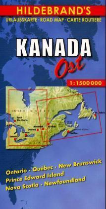 Hildebrand's Urlaubskarte Kanada Ost. Canada the East. Canada l'Est