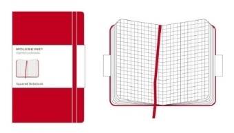 Moleskine classic Red Cover, Large Size, Squared Notebook