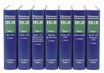 Münchener Kommentar zum Handelsgesetzbuch (HGB), 4. Aufl., 7 Bde., zur Subskription