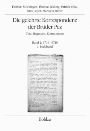 Die gelehrte Korrespondenz der Brüder Pez, 2 Teilbde.. Bd.2