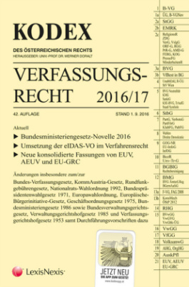 KODEX Verfassungsrecht 2016/17 (f. Österreich)