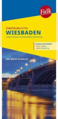 Falk Stadtplan Extra Standardfaltung Wiesbaden mit Ortsteilen von Eltville