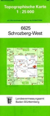 Topographische Karte Baden-Württemberg Schrozberg-West