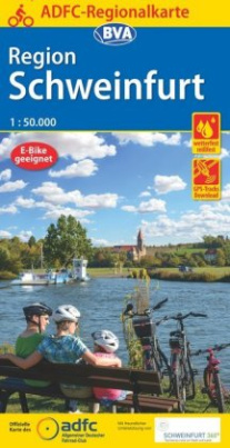ADFC-Regionalkarte Schweinfurt, 1:50.000, reiß- und wetterfest, GPS-Tracks Download