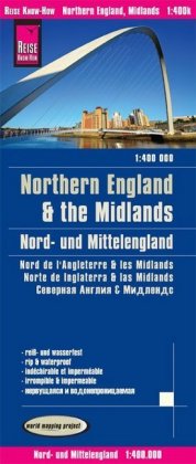 Reise Know-How Landkarte Nord- und Mittelengland / Northern England & the Midlands (1:400.000)