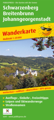 PUBLICPRESS Wanderkarte Schwarzenberg, Breitenbrunn, Johanngeorgenstadt