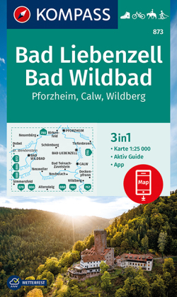 KOMPASS Wanderkarte Bad Liebenzell, Bad Wildbad