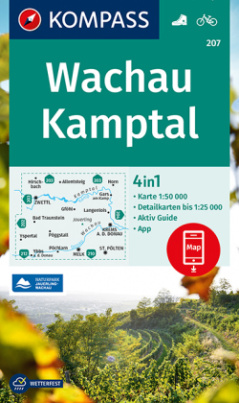 KOMPASS Wanderkarte Wachau, Kamptal