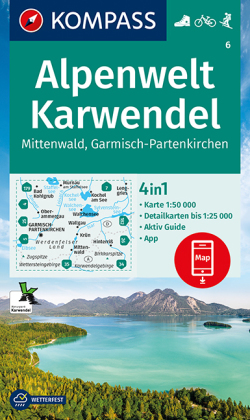 KOMPASS Wanderkarte Alpenwelt Karwendel Mittenwald, Garmisch-Partenkirchen