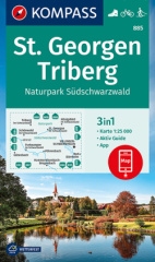 KOMPASS Wanderkarte St. Georgen, Triberg, Naturpark Südschwarzwald