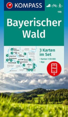 KOMPASS Wanderkarte 198 Bayerischer Wald 198 1:50000 (3 Karten im Set)