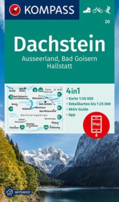 KOMPASS Wanderkarte 20 Dachstein, Ausseerland, Bad Goisern, Hallstatt 1:50000