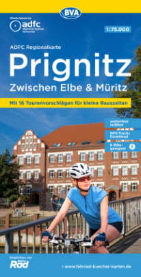 ADFC-Regionalkarte Radlerparadies Prignitz mit Tagestouren-Vorschlägen, 1:75.000, reiß- und wetterfest, GPS-Tracks Download