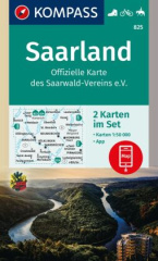 KOMPASS Wanderkarte 825 Saarland, Offizielle Karte des Saarwald-Vereins e.V.