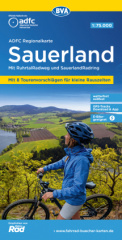 ADFC-Regionalkarte Sauerland mit Tagestouren-Vorschlägen, 1:75.000, reiß- und wetterfest, GPS-Tracks Download