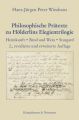 Philosophische Prätexte zu Hölderlins Elegientrilogie