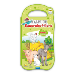 Trötsch Malbuch mit Rubbelstickern Bauernhoftiere