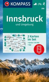 KOMPASS Wanderkarten-Set 290 Innsbruck und Umgebung (2 Karten) 1:50.000