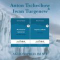 Anton Tschechow & Iwan Turgenew Hardcover (Bücher + 2 MP3 Audio-CDs) - Lesemethode von Ilya Frank, m. 2 Audio-CD, m. 2 Audio, m. 2 Audio, 2 Teile