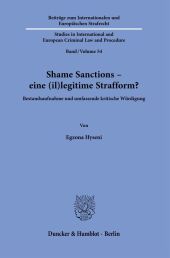 Shame Sanctions - eine (il)legitime Strafform?