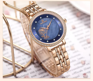 Damen-Armbanduhr Blue Rose