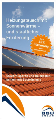 Info-Flyer: Heizungsaustausch mit Sonnenwärme – und staatlicher Förderung (100 Ex.)