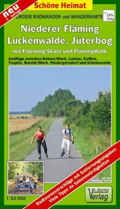 Doktor Barthel Karte Niederer Fläming, Luckenwalde, Jüterborg mit Fläming-Skate und FlämingWalk