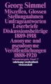 Miszellen, Glossen, Stellungsnahmen, Umfrageantworten, Leserbriefe, Diskussionsbeiträge 1889-1918, Anonyme und Pseudonyme Veröffentlichungen 1888-1920