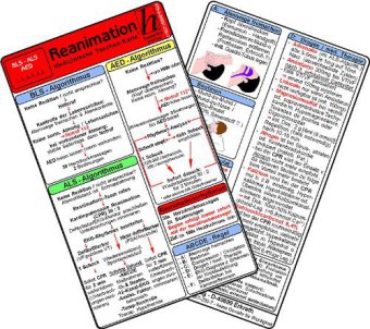 Reanimation - BLS - ALS - AED, Medizinische Taschen-Karte